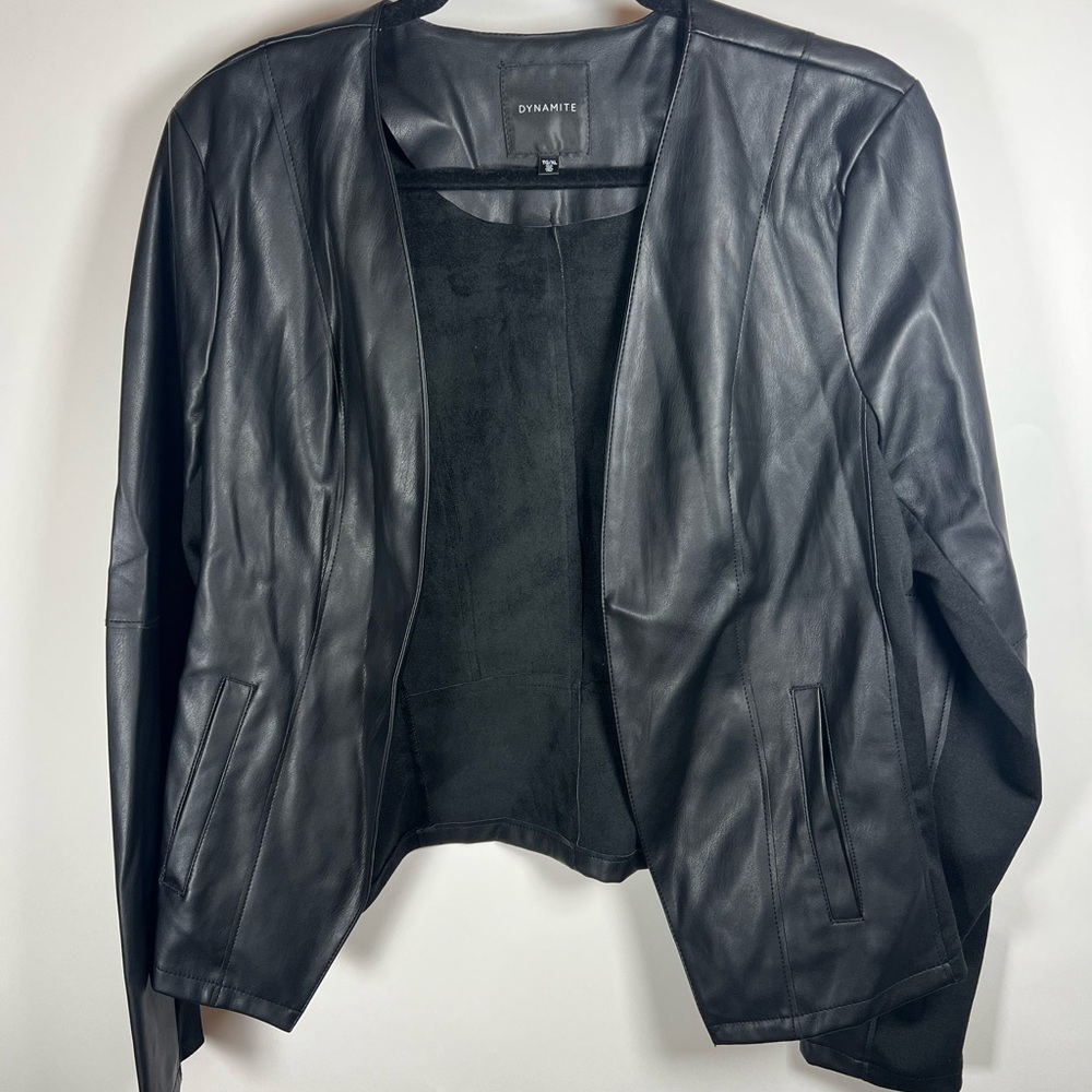 Dynamite Women's Sleek Black Leather Jacket